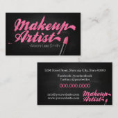 Carte De Visite Makeup Artist/Pink Lipstick (Devant / Derrière)