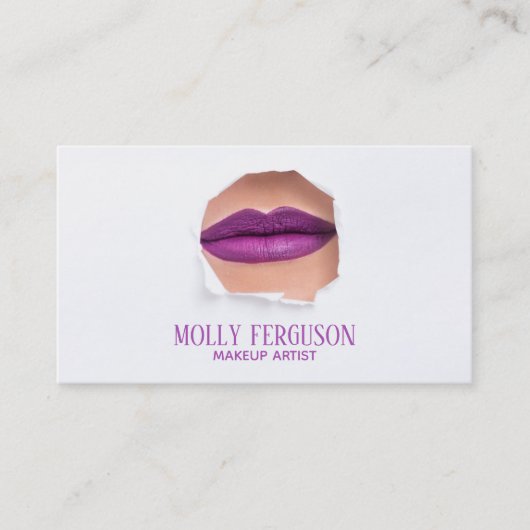 Carte De Visite Makeup Artist Purple (Devant)