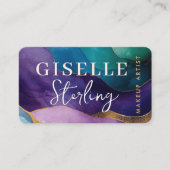 Carte De Visite Makeup Artist Purple (Devant)