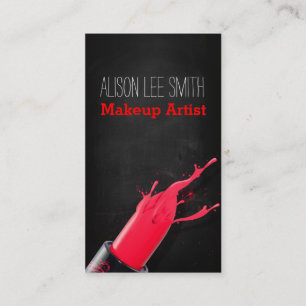 Carte De Visite Makeup Artist/Réseau Lipstick