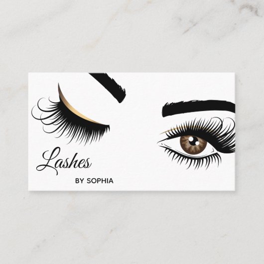 Carte De Visite Makeup artist Wink Eye Beauty Salon Lash Extension (Devant)