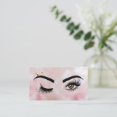 Carte De Visite Makeup artist Wink Eye Beauty Salon Lash Extension (Debout devant)