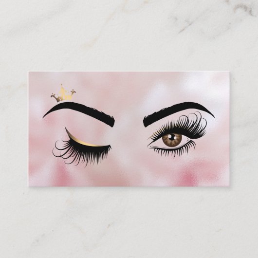 Carte De Visite Makeup artist Wink Eye Beauty Salon Lash Extension (Devant)