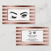 Carte De Visite Makeup artist Wink Eye Beauty Salon Lash Extension (Devant / Derrière)