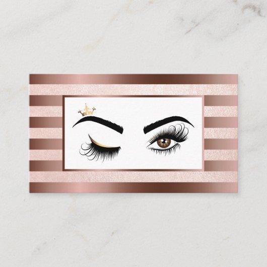 Carte De Visite Makeup artist Wink Eye Beauty Salon Lash Extension (Devant)