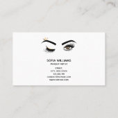 Carte De Visite Makeup artist Wink Eye Beauty Salon Lash Extension (Dos)