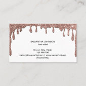 Carte De Visite Makeup artist Wink Eye Beauty Salon Lash Extension (Dos)