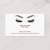 Carte De Visite Makeup artist Wink Eye Beauty Salon Lash Extension (Dos)