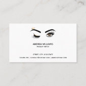 Carte De Visite Makeup artist Wink Eye Beauty Salon Lash Extension (Dos)