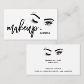 Carte De Visite Makeup artist Wink Eye Beauty Salon Lash Extension (Devant / Derrière)
