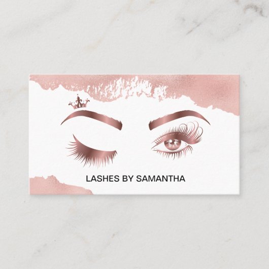 Carte De Visite Makeup artist Wink Eye Beauty Salon Lash Extension (Devant)