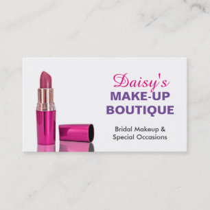 Carte De Visite Makeup Boutique Salon Stylisé Pink Purple Lipstick