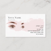 Carte De Visite Makeup Eyebrow Eyes Lashes Rose Gold (Dos)