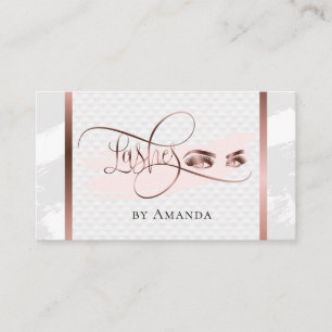 Carte De Visite Makeup Eyebrow Eyes Lashes Rose Gold