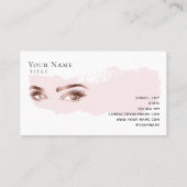 Carte De Visite Makeup Eyebrow Eyes Lashes Rose Gold (Dos)