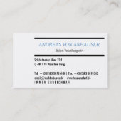 Carte De Visite Makler Visitenkarten (Dos)