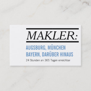Carte De Visite Makler Visitenkarten