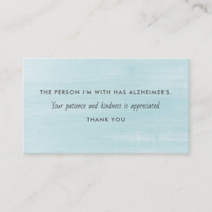 Carte De Visite Maladie de la maladie d'Alzheimer Information sur