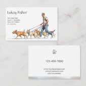 Carte De Visite Male Dog Walker, Trainer, Obedience, Agility (Devant / Derrière)