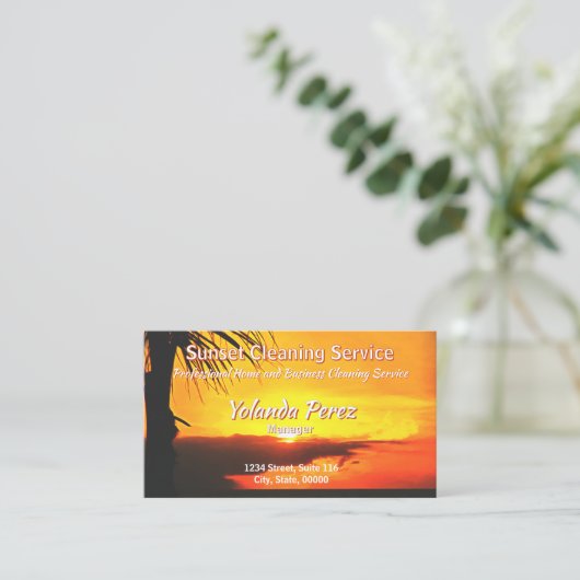 Carte De Visite Malecon Sunset 2441 QR Code (Debout devant)