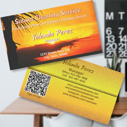 Carte De Visite Malecon Sunset 2441 QR Code