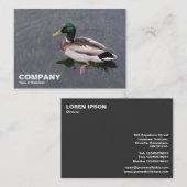 Carte De Visite Mallard Duck (Devant / Derrière)