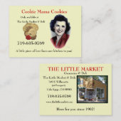 Carte De Visite Maman Cookies de biscuit (Devant / Derrière)