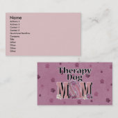 Carte De Visite MAMAN de chien de thérapie (Devant / Derrière)