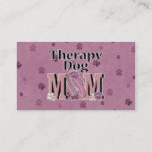 Carte De Visite MAMAN de chien de thérapie (Dos)