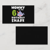Carte De Visite Maman Du Requin D'Anniversaire 6 ans Anniversaire (Devant / Derrière)