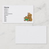 Carte De Visite Maman et bébé ours garçon (Devant / Derrière)