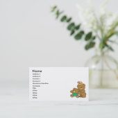 Carte De Visite Maman et bébé ours garçon (Debout devant)
