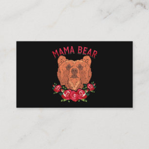 Carte De Visite Maman Fête des mères Ours floral Famille Rose mign