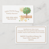 Carte De Visite Maman mignonne et bébé canard professionnel de la  (Devant / Derrière)