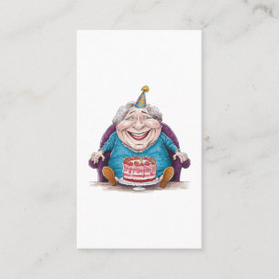 Carte De Visite Mamie drôle Gâteau énorme & Cadeau en espèces