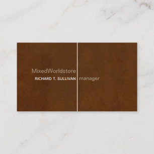 Carte De Visite manager élégant & moderne vieux-brun