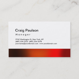 Carte de visite Manager Marron Rouge Orange Tendan