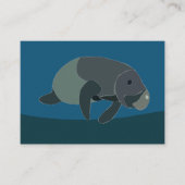 Carte De Visite Manatee Marine Faune (Devant)