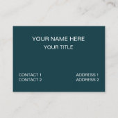 Carte De Visite Manatee Marine Wildlife (Dos)