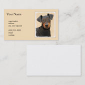 Carte De Visite Manchester Terrier Peinture Art animal original (Devant / Derrière)