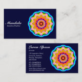 Carte De Visite Mandala 01 - Dark Navy 000033 (Devant / Derrière)