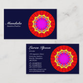 Carte De Visite Mandala 02 - Dark Navy 000033 (Devant / Derrière)