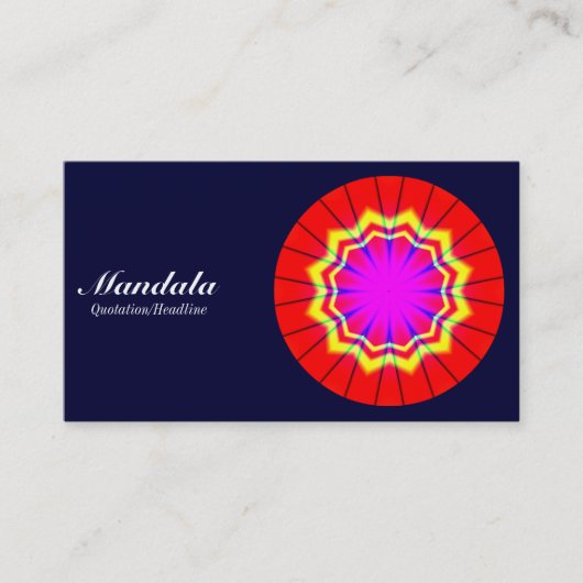 Carte De Visite Mandala 02 - Dark Navy 000033 (Devant)