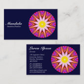 Carte De Visite Mandala 03 - Dark Navy 000033 (Devant / Derrière)