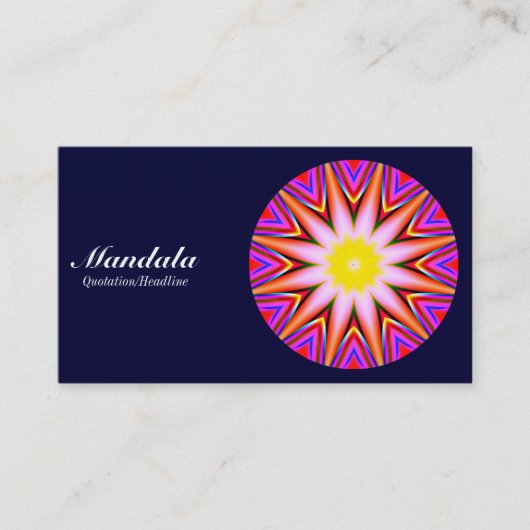 Carte De Visite Mandala 03 - Dark Navy 000033 (Devant)