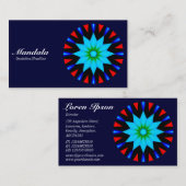 Carte De Visite Mandala 04 - Dark Navy 000033 (Devant / Derrière)