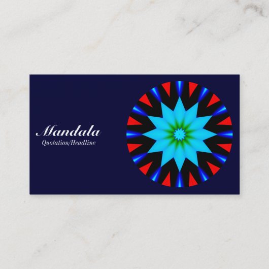 Carte De Visite Mandala 04 - Dark Navy 000033 (Devant)