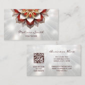 Carte De Visite Mandala 3D Gold rouge (Devant / Derrière)