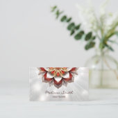 Carte De Visite Mandala 3D Gold rouge (Debout devant)