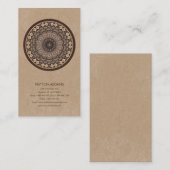 Carte De Visite Mandala abstrait de couleurs de café (Devant / Derrière)